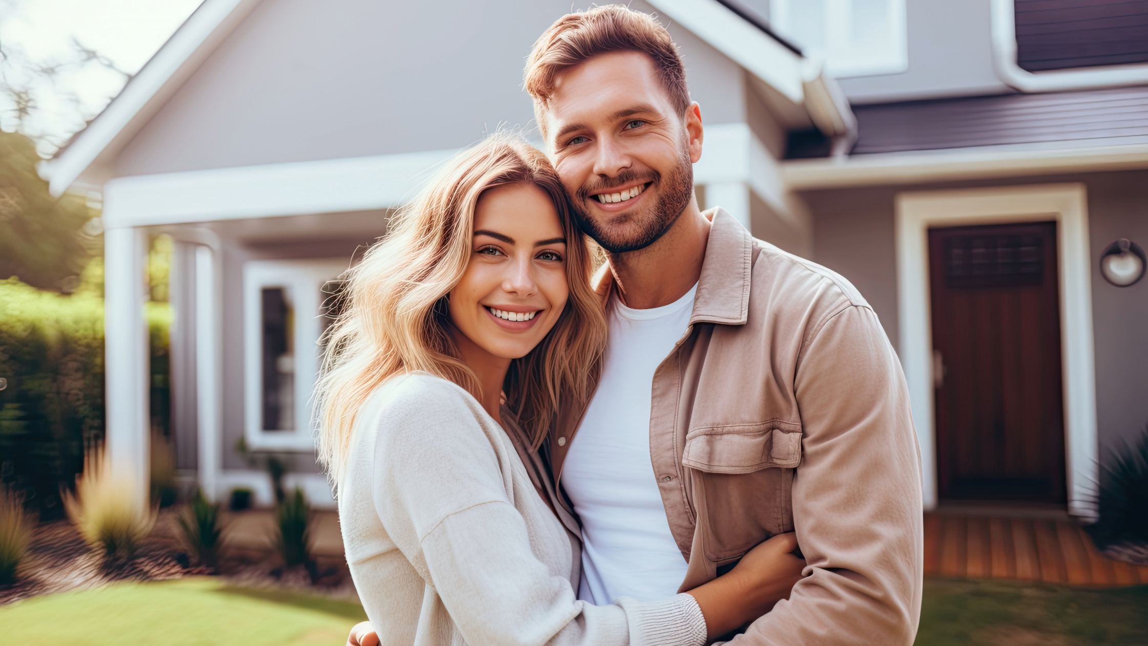 Young Couple Having Just Closed On Their DFW Home